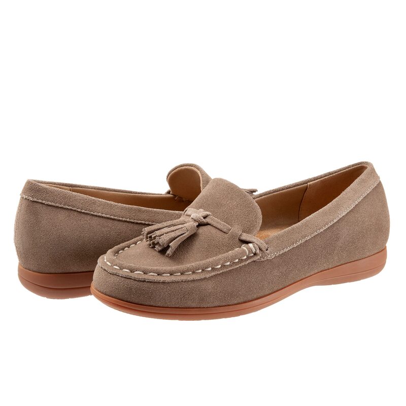 トロッターズ レディース シューズ スリッポン・ローファー Trotters Dawson Stone Suede 石ころ ローファー-靴