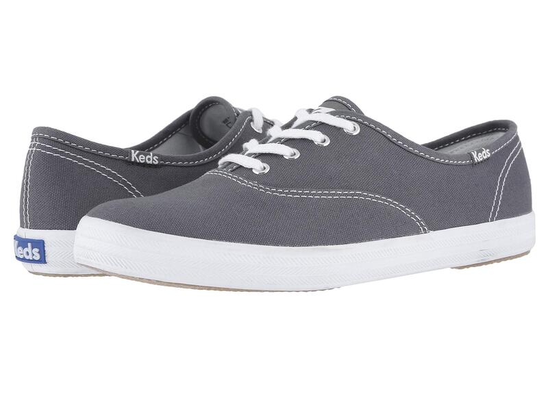 ケッズ レディース シューズ スニーカー スピード競技 Keds Champion Canvas Lace-Up Graphite 黒鉛