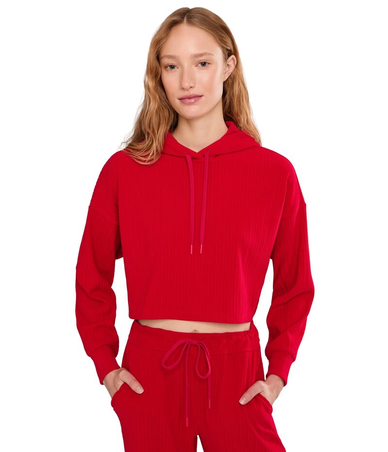 ビヨンドヨガ レディース アウター パーカー・スウェット Beyond Yogall Day Hoodie Holly Red 赤いこと