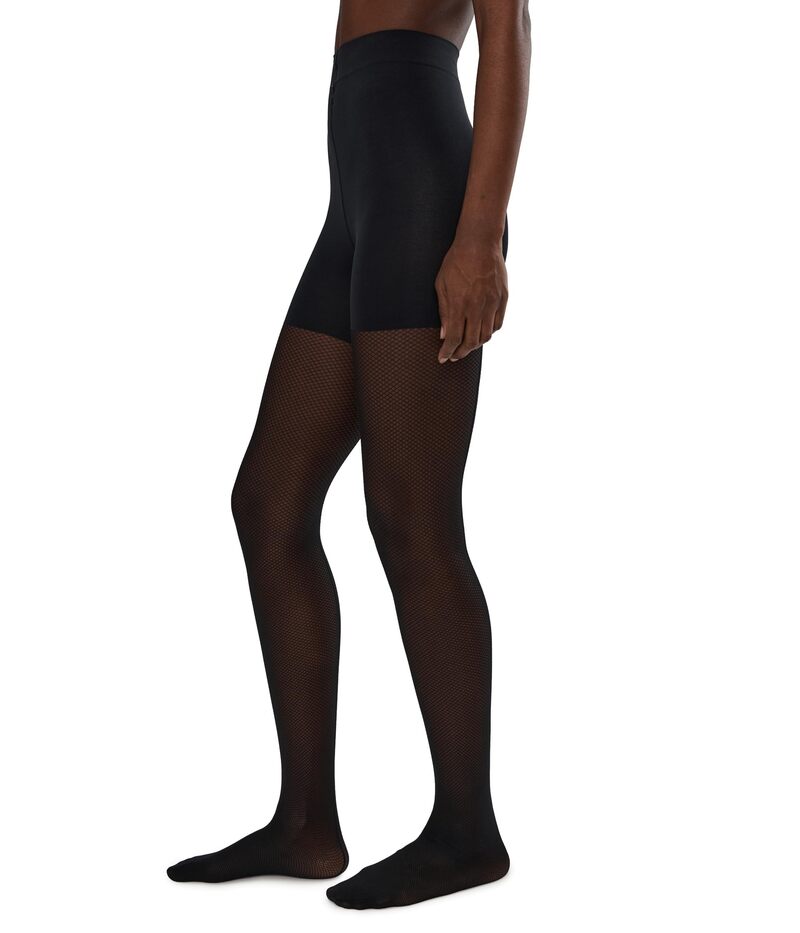 ウォルフォード レディース アンダー御召しもの ソックス Wolford Backseam Illusion Control Top Tights Black 黒いこと