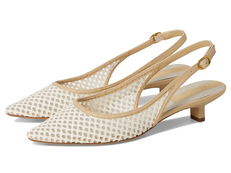 フランコサルト レディース シューズ 踵 Franco Sarto Pura2 Slingback Shoes Off White Woven 象牙色