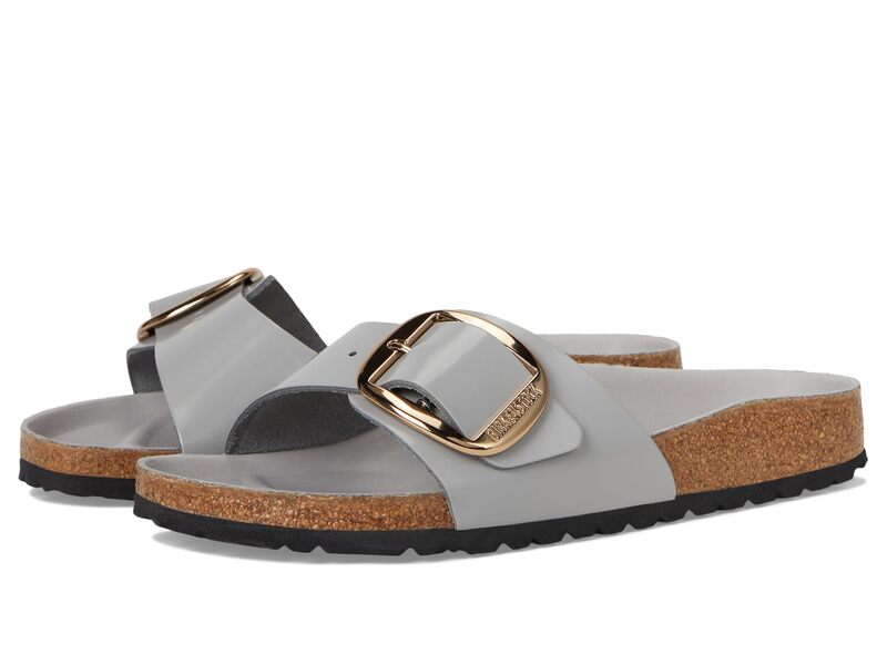 ビルケンシュトック レディース シューズ サンダル Birkenstock Madrid Big Buckle High Shine Stone Coin ストーン