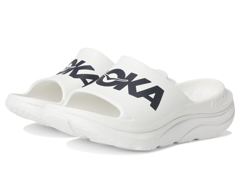 ホカオネオネ メンズ シューズ サンダル Hoka Orathletic Slide White/Black ホワイト