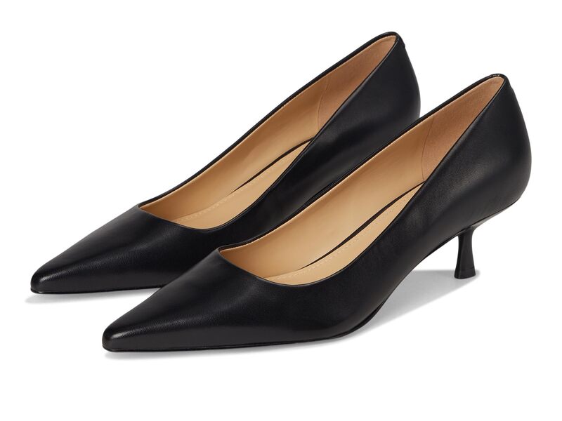 目じるし・フィッシャー レディース シューズ 踵 Marc Fisher LTD Calynna Black Leather 黒いこと