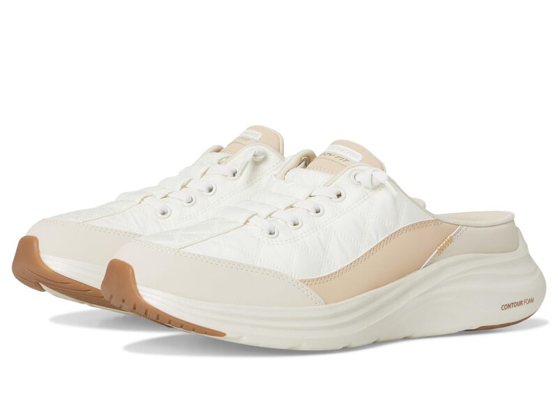 スケッチャーズ レディース シューズ スニーカー SKECHERS Contour Foam - Cozy Fit White/Natural 白いこと