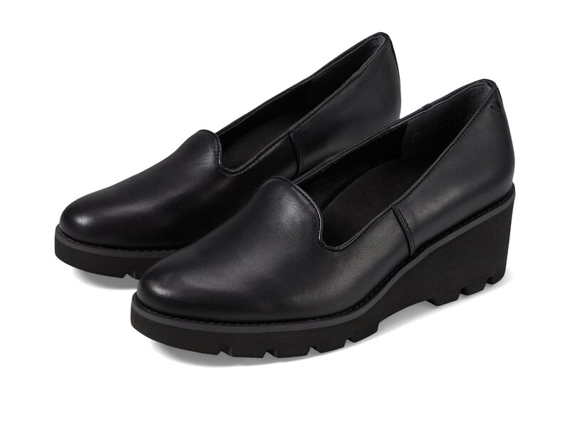 バイオニック レディース シューズ ヒール VIONIC Willa Wedge Black Leather ブラック