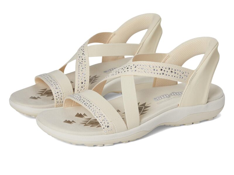 スケッチャーズ レディース シューズ サンダル SKECHERS Reggae Slim - Summer Sparkle Natural