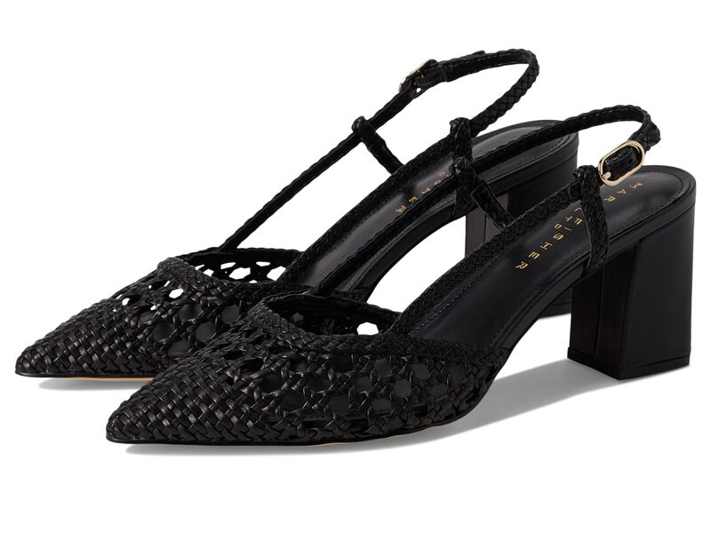 目じるし・フィッシャー レディース シューズ 踵 Marc Fisher LTD Zunnie Black Leather 黒いこと