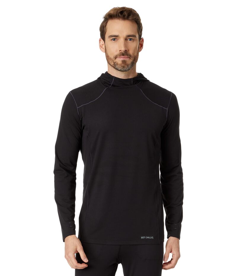ホットチリーズ メンズ トップス シャツ パーカー Hot Chillys Clima-Tek Hoodie Black ブラック