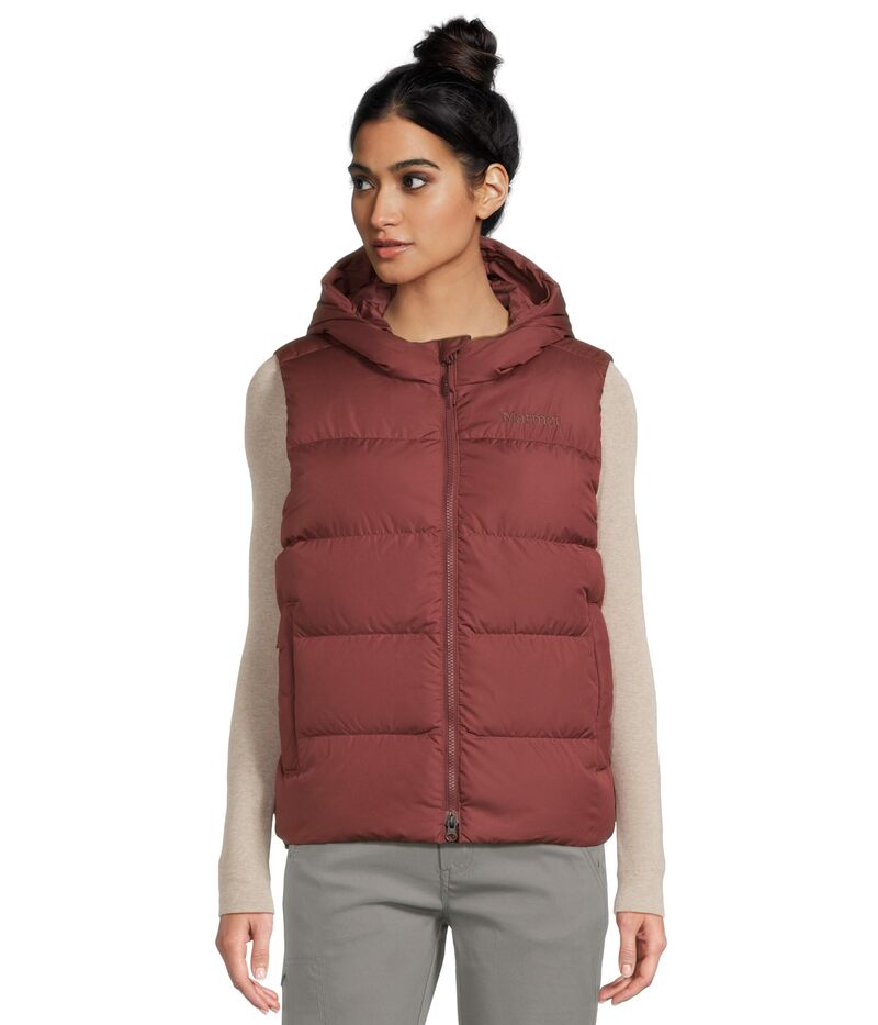 マーモット レディース アウター コート ベスト Marmot Strollbridge Hooded Vest Acai Berry