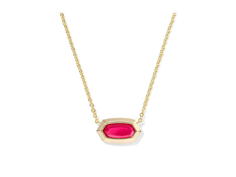 ケンドラスコット レディース アクセサリー ネックレス・チョーカー・ペンダントトップ レース Kendra Scott Elisa Bezel Short Pendant Necklace Gold Carmine Re ゴールド