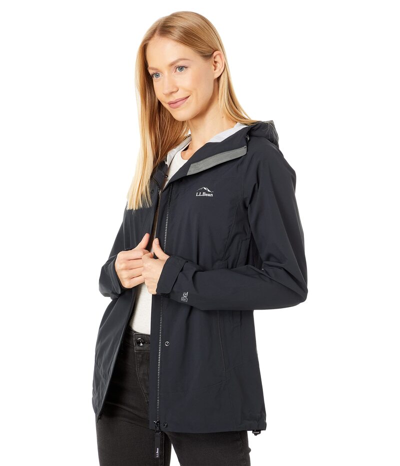 エルエルビーン レディース アウター 厚地の外套 上衣 L.L.Bean Cresta Stretch Rain Jacket Black 黒いこと