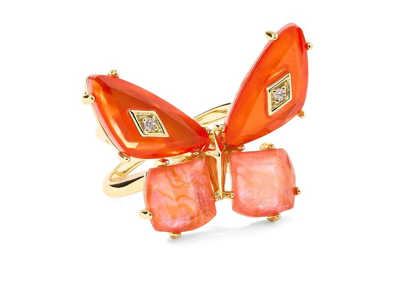 ケンドラスコット レディース アクセサリー リング Kendra Scott Bianca Butterfly Cocktail Ringold Orange Mix オレンジ