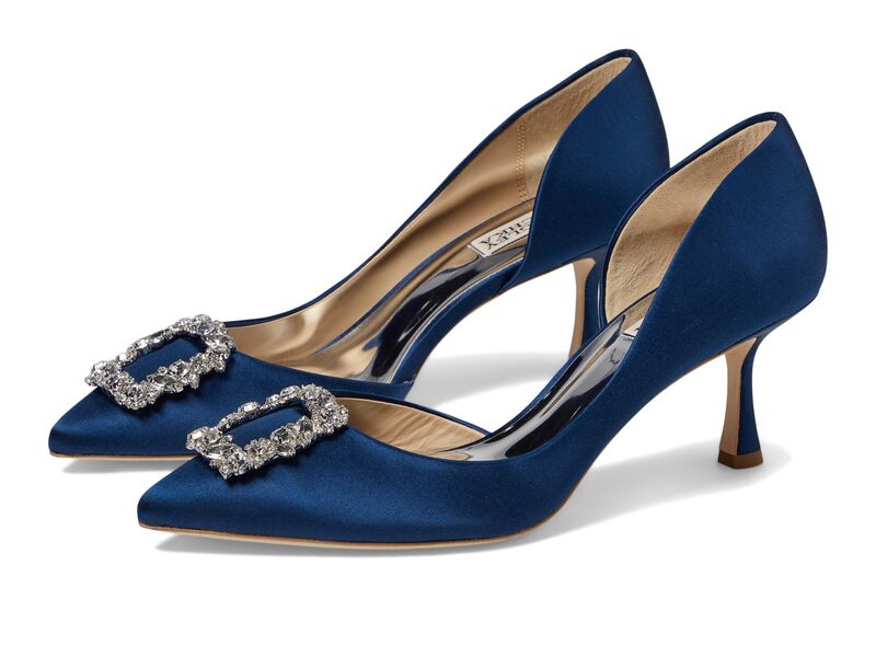 バッジェリーミシュカ レディース シューズ 踵 Badgley Mischka Fabia II Navy 米国海軍