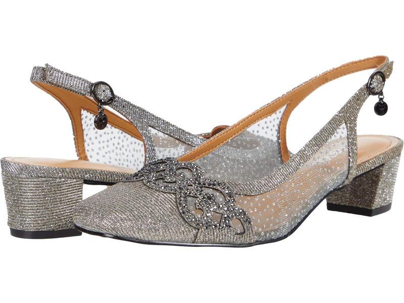 ジェイレニー レディース シューズ 踵 J. Renee Faleece Pewter Glitter ピューター