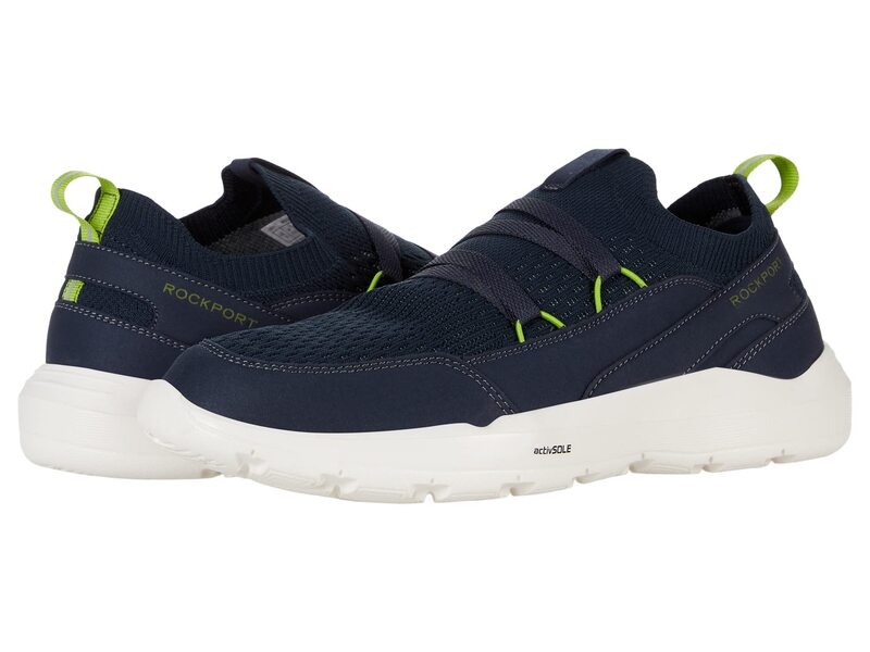鍵を掛ける界面 メンズ シューズ スニーカー RockportruFLEX Evolution Mudguard Pull Up Navy 米国海軍