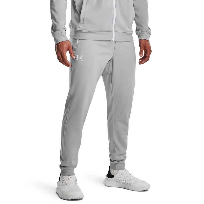 アンダーアーマー メンズ ボトムス 心地よいズボン下 運動競技表現スタイル Under Armour Sportstyle Tricot Jogger Mod Gray/White 白いこと