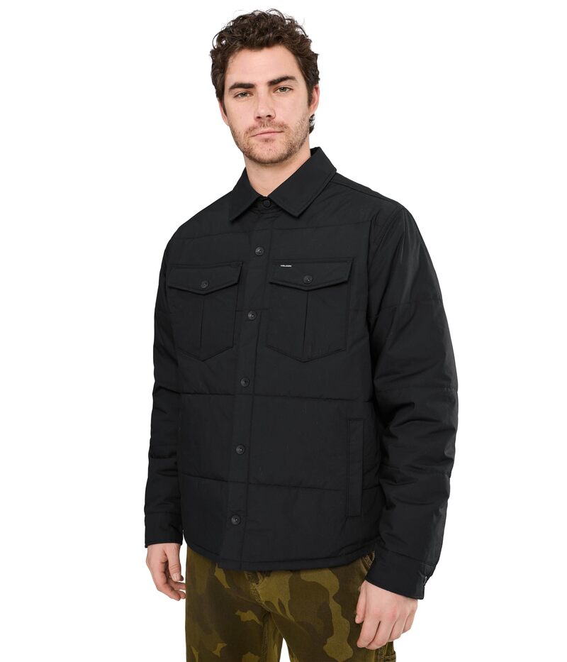 ボルコム メンズ アウター 厚地の外套 キルティング 上衣 Volcom Westmead Quilted Jacket Black 黒いこと