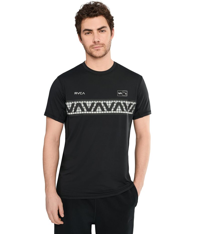ルーカ メンズ トップス プルオーバー RVCA HAWAII SPORT VENT SS Black White 白いこと
