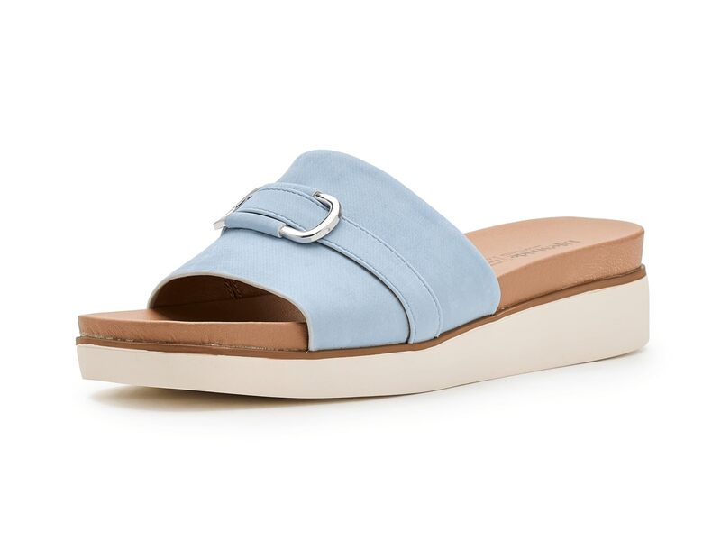 ライフストライド レディース シューズ 踵 LifeStride Genevieve Blue Faux Leath 青み