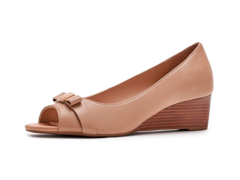 電話を掛けるハーン レディース シューズ 踵 Cole Haan Go-to Malta Peep Toe Bow Tuscan Sand Lea 真砂