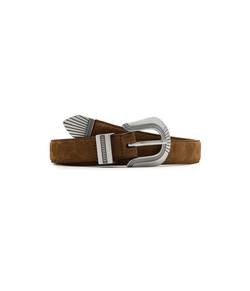 メイドウェル メンズ 付属品 胴締め スエードクロス Madewell Suede Overt Western Belt Warm Chestnut
