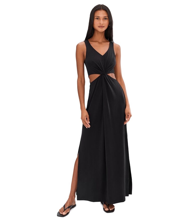 ビヨンドヨガ レディース トップス 衣装 マキシ Beyond Yogaround The World Frontwist Maxi Dress Black 黒いこと レディースファッション-ワンピース