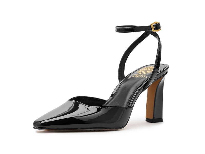 ヴィンスカムート レディース シューズ 踵 アンクル Vince Camuto Galees Ankle Strapump Black 黒いこと