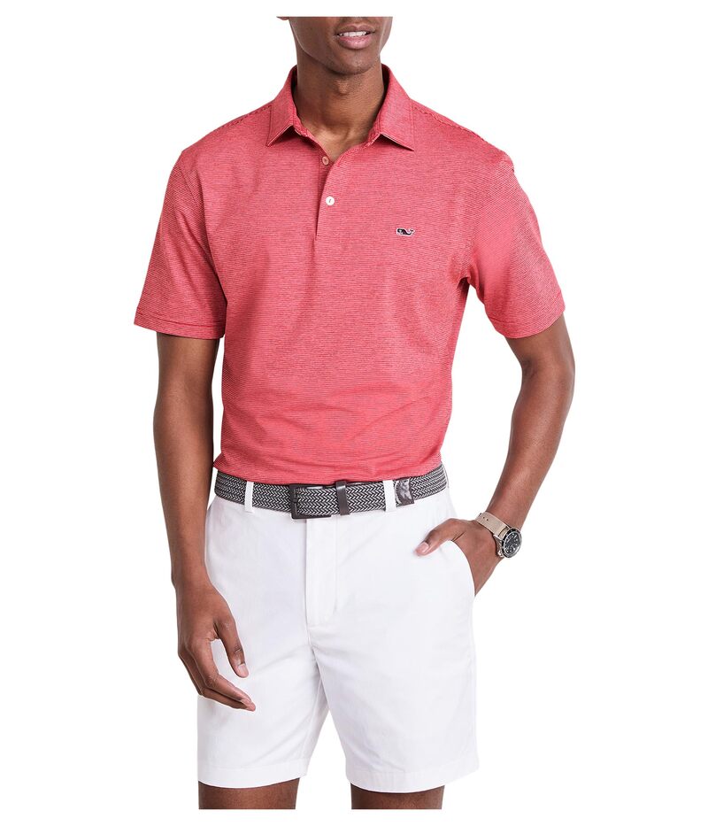 ヴァインヤードヴァインズ メンズ トップス シャツ Vineyard Vinest. Jean Stripe Sankaty Polo Lighthouse Red レッド