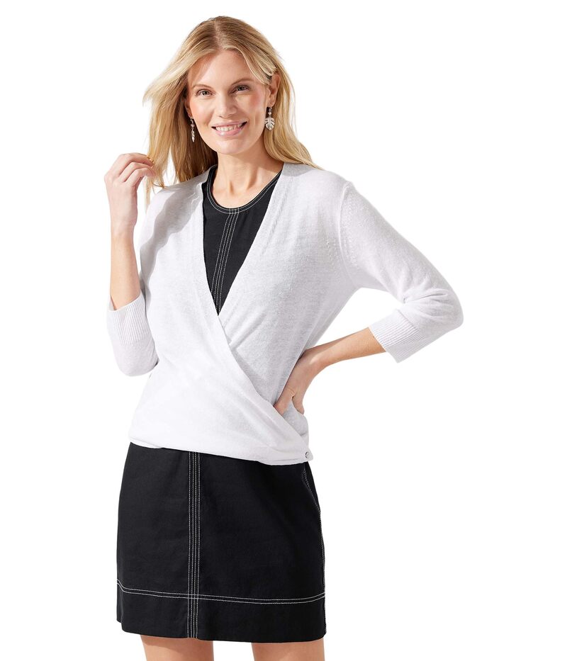 トッミーバハマ レディース アウター ニット・セーター カーディガン リネン Tommy Bahamaddison Linen Rayon Cardigan White ホワイト 12,411円