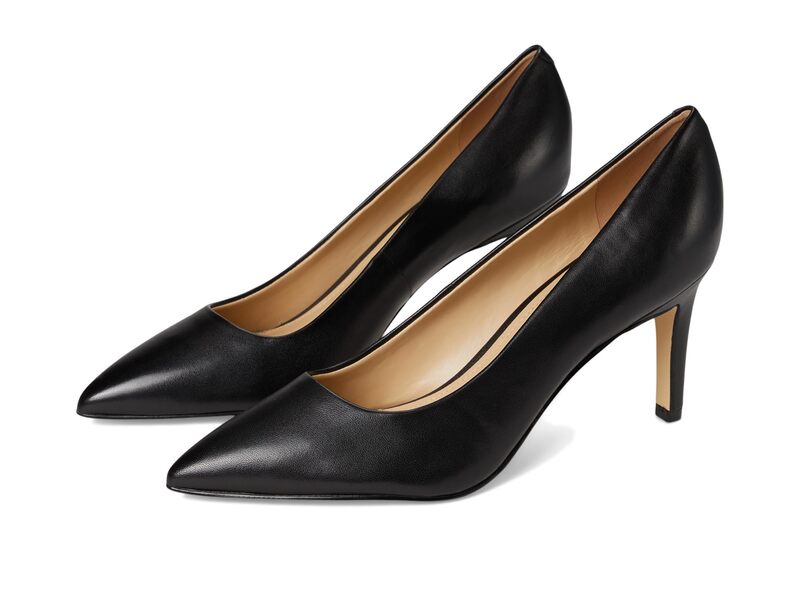 目じるし・フィッシャー レディース シューズ 踵 Marc Fisher LTD Genni Black Leather 黒いこと