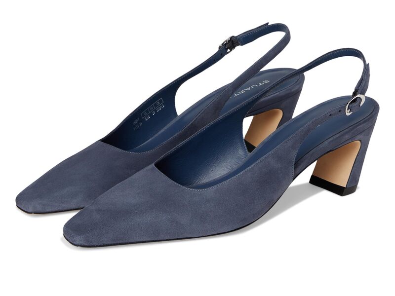 スチュアート ワイツマン レディース シューズ 踵 Stuart Weitzman Stassi Slingback 50 Stormy Blue 青色