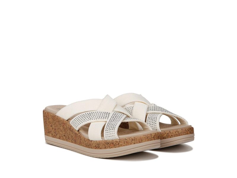 ビジーズ レディース シューズ ヒール サンダル Bzees Reign Wedge Sandalsugar White ホワイト
