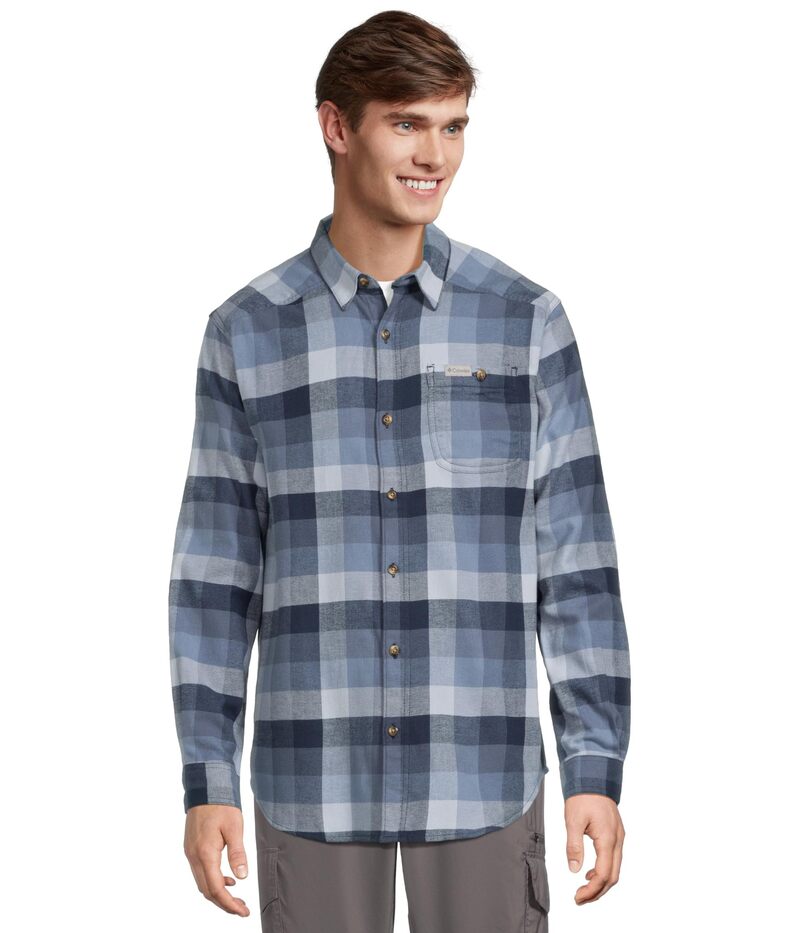 コロンビア メンズ トップス シャツ Columbia Cornell Woods Flannelong Sleeve Shirt Collegiate Navy ネイビー