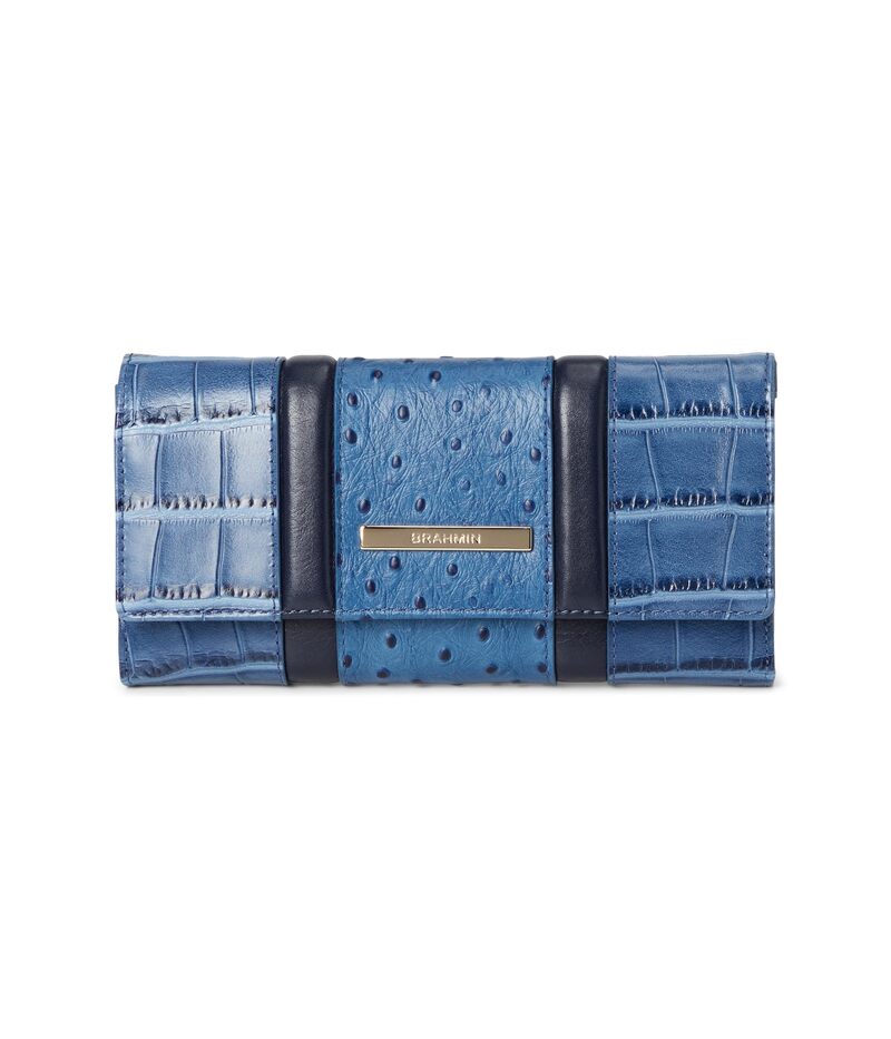 ブランミン レディース 付属品 紙入れ Brahmin Cordelia Wallet Retro Blue 青み