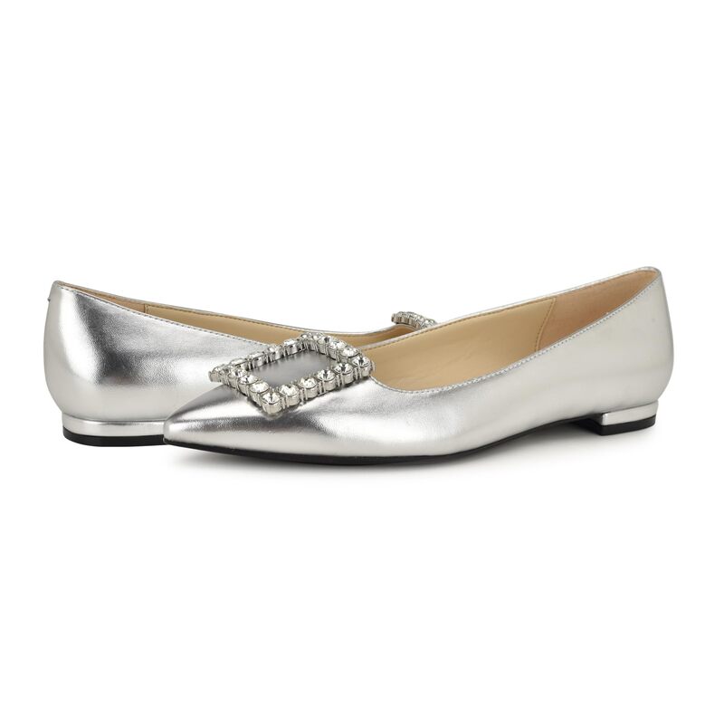 ナインウェスト レディース シューズ サンダル Nine West Jesikesilver しろがね色