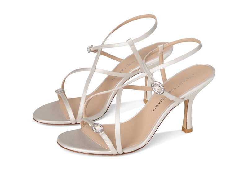スチュアート ワイツマン レディース シューズ 踵 サンダル Stuart Weitzman Kensington Strappy Sandals 85 Cream 皮膚軟化剤
