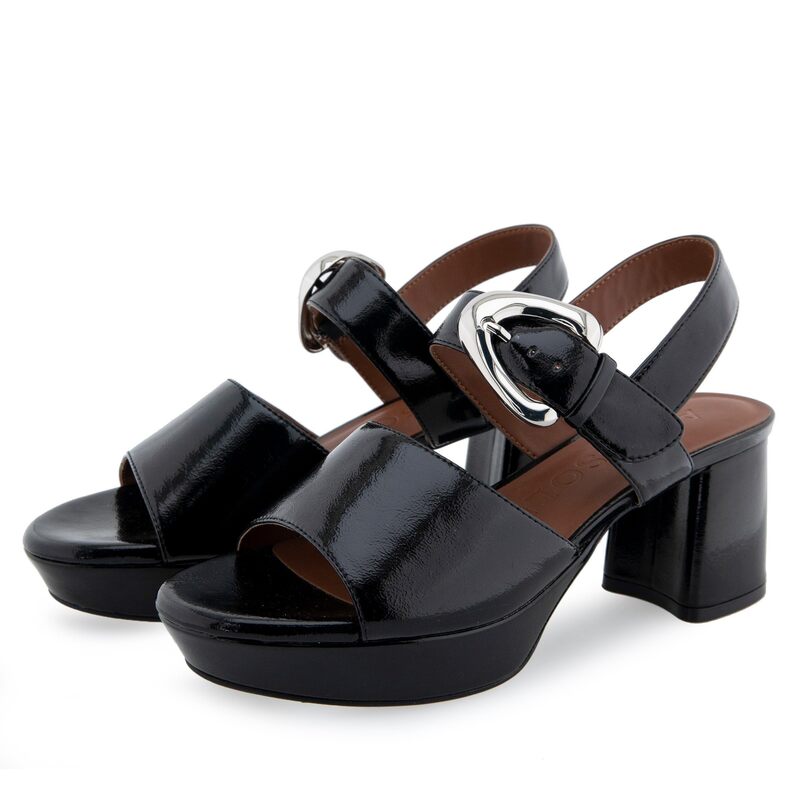 エアロソールズ レディース シューズ 踵 Aerosoles Chamber Black Patent 黒いこと