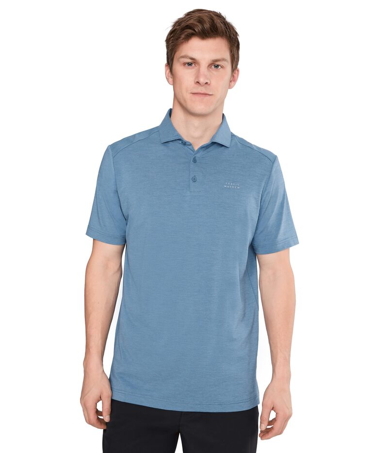 トラビスマヒュー メンズ トップス シャツ TravisMathew Heater Active Polo Blue Horizon ブルー