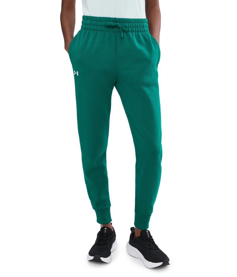 アンダーアーマー レディース ボトムス 心地好いズボン下 ジョガーパンツ フリース Under Armourival Fleece Joggers Rack Green/Whit 緑であること
