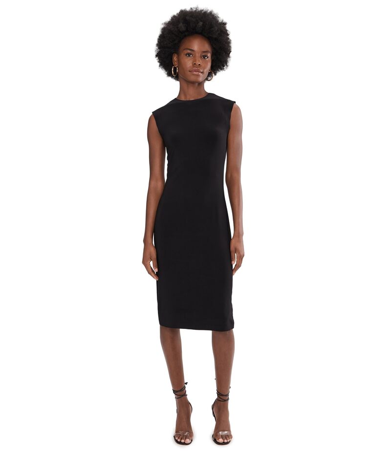 ノーマカマリ レディース トップス 衣装 ノースリーブ Norma Kamali Sleeveless Dress To Knee Black 黒いこと