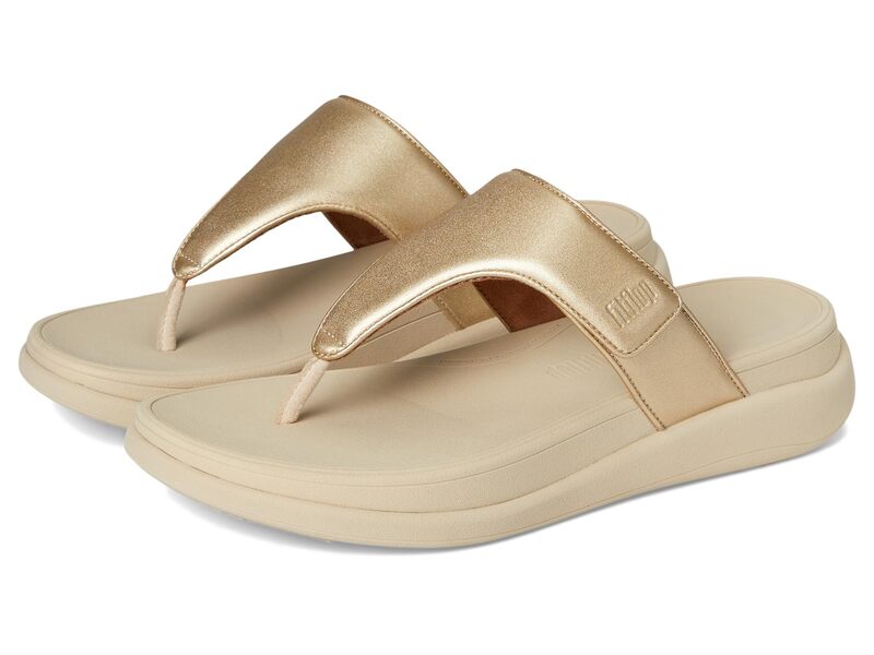 フィットフロップ レディース シューズ サンダル FitFlop F-Mode Go Adjustable Flatform Toe-Post Sandals Platino