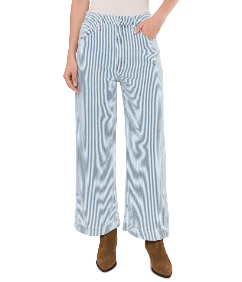 アリアト レディース ボトムス デニムパンツ ワイドレッグ ジーンズ Ariat Ultra High Rise Jazmine Wide Leg Jeans Blue & White De ホワイト