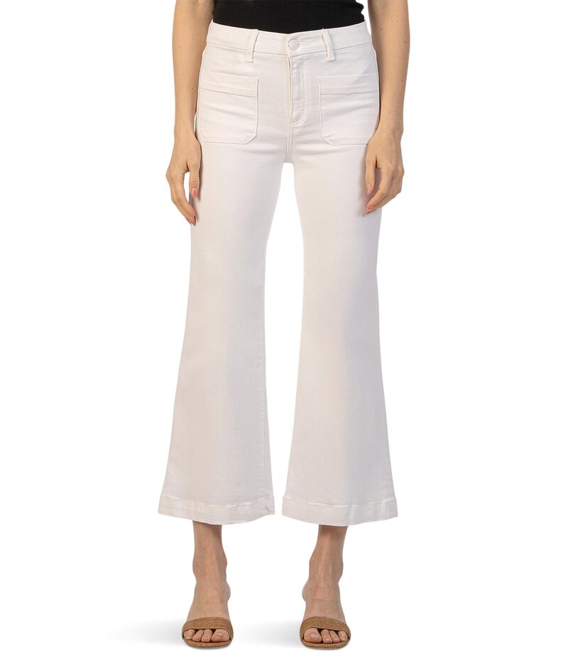 カットフロムザクロス レディース ボトムス デニムパンツ ワイドレッグ KUT from the Kloth Meg High Rise Wide Leg With Patch Packets Optic White ホワイト
