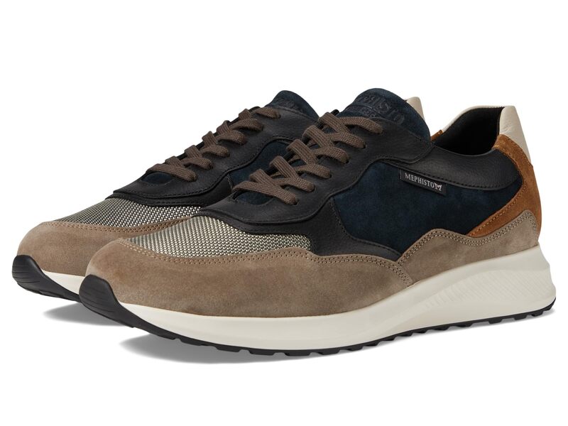 メフィスト メンズ シューズ スニーカー Mephisto Driss Warm Grey 薄墨色