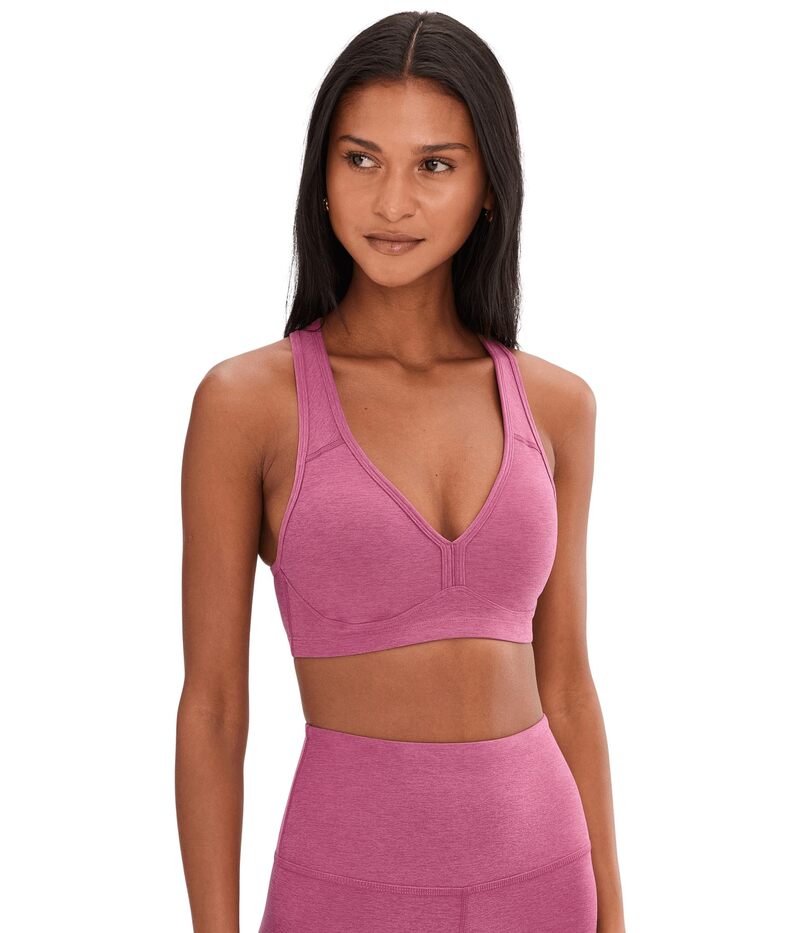 ビヨンドヨガ レディース アンダーお召しもの ブラ Beyond Yoga Spacedye Lift Your Spirits Bra Smooth Mauve ヘリウム インナー・下着・ナイトウェア-インナー・下着・ランジェリー