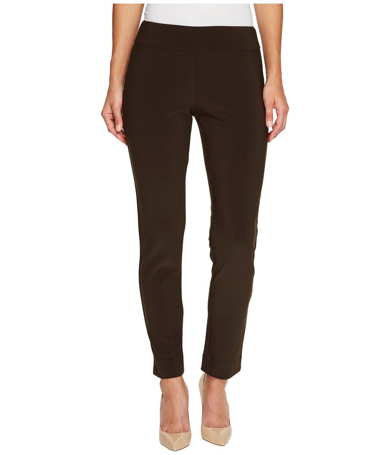 クレイジーラリー レディース ボトムス カジュアルパンツ Krazy Larry Microfiber Long Skinny Dress Pants Brown ブラウン