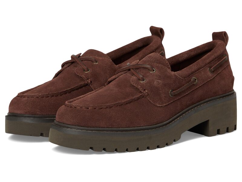 スペリー レディース シューズ Sperry Ao 2 Eye Lug Dark Choco 靴-レディース靴-ローファー