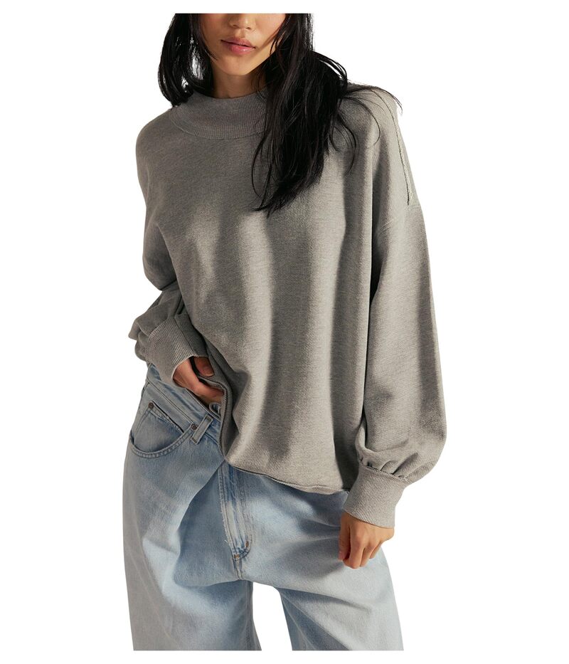 フリーピープル レディース アウター パーカー・スウェット Free People Palm Springs Turtle Heather Grey 薄墨色
