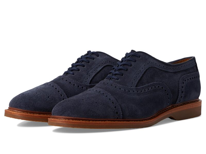 ウディアレン エドモンズ メンズ シューズ オックスフォード Allen Edmondstrand Verse Oxford Shoes Navy Suede 米国海軍